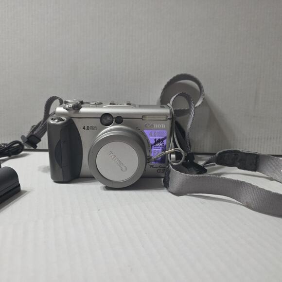 Canon PowerShot G3 4.0MP Digital Camera w Charger + SD Card UNTESTED Read As IS - Picture 2 of 9